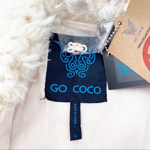 NWT Vegan Fur Vest in Natural by Go CoCo - Picture 9 of 10